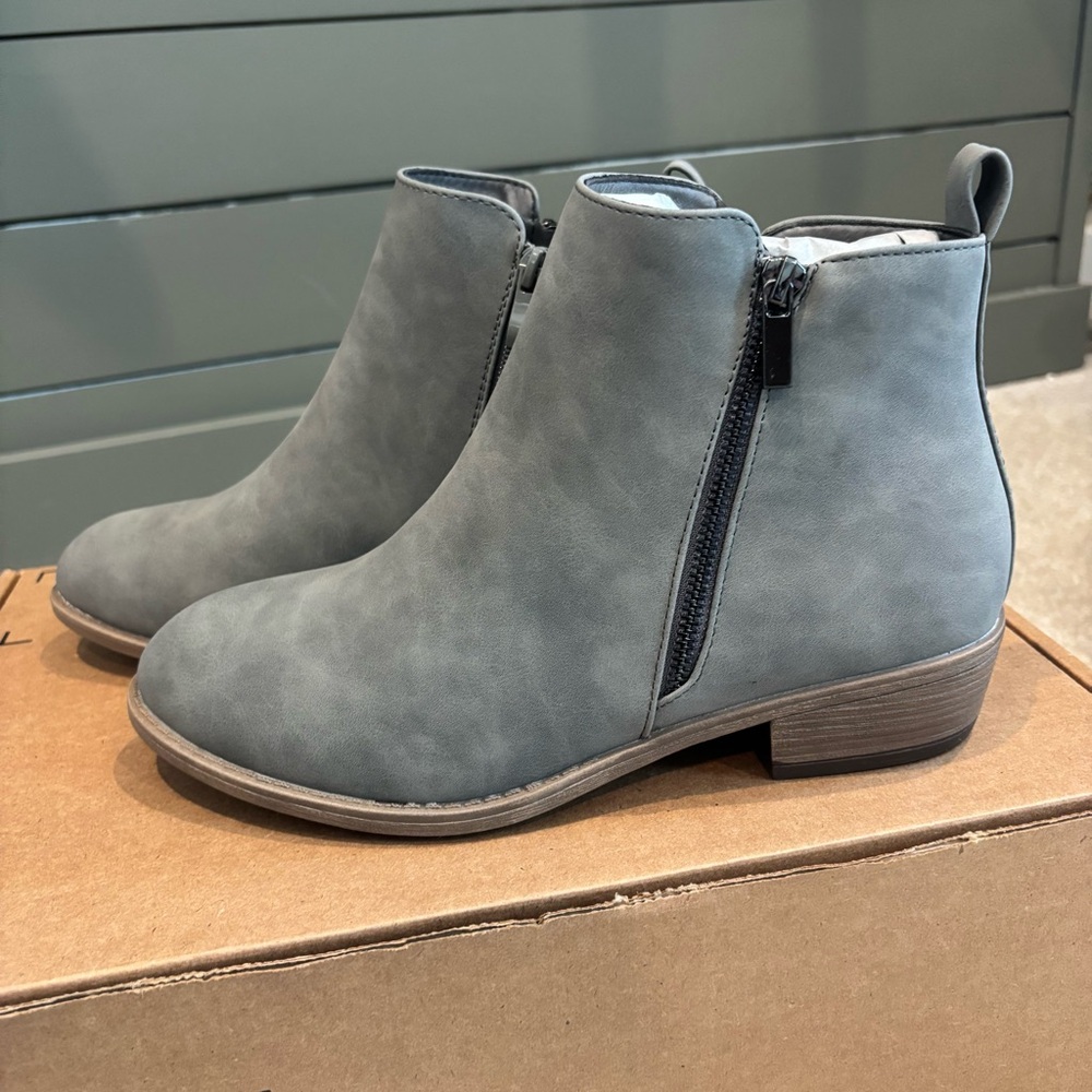 Women’s Jeossy Gray Ankle Boots Side Zipper - Picture 5 of 7